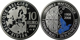 10 Euro 2008 
Europäische Münzen und Medaillen, Belgien / Belgium. Maurice Maeterlinck – Der blaue Vogel. 10 Euro 2008, Silber. KM 266. Polierte Plat...
