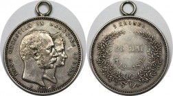 2 Kroner 1892 
Europäische Münzen und Medaillen, Dänemark / Denmark. Christian IX. (1863-1906). Goldene Hochzeit. 2 Kroner 1892, Silber. KM 800. Sehr...