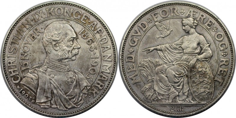 2 Kroner 1903 
Europäische Münzen und Medaillen, Dänemark / Denmark. Christian ...