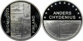 10 Euro 2003 
Europäische Münzen und Medaillen, Finnland / Finland. 200. Todestag von Anders Chydenius. 10 Euro 2003, Silber. KM 110. Polierte Platte...