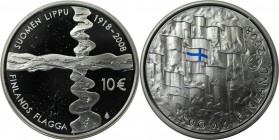 10 Euro 2008 
Europäische Münzen und Medaillen, Finnland / Finland. 90. Jahrestag der finnischen Flagge. 10 Euro 2008, Silber. KM 140. Polierte Platt...