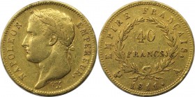 40 Francs 1811 A
Europäische Münzen und Medaillen, Frankreich / France. Napoleon I. (1804-1814). 40 Francs 1811 A, 900/1000 Gold. 12,81 g. KM 696.1, ...
