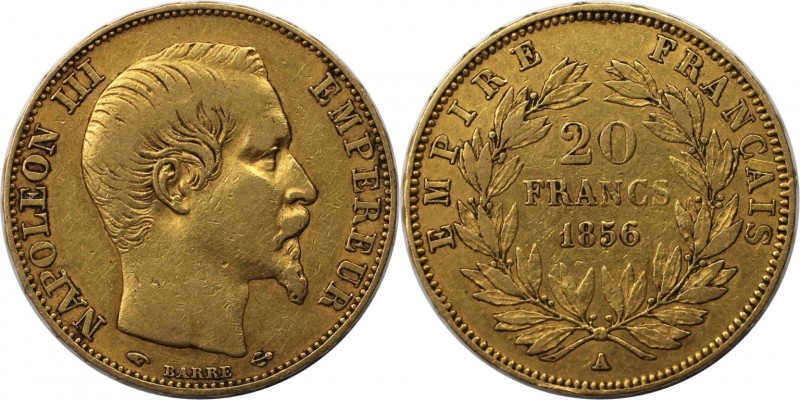 20 Francs 1856 A
Europäische Münzen und Medaillen, Frankreich / France. Napoleo...