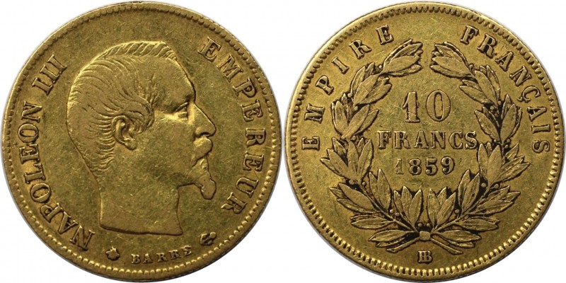 10 Francs 1859 BB
Europäische Münzen und Medaillen, Frankreich / France. Napole...