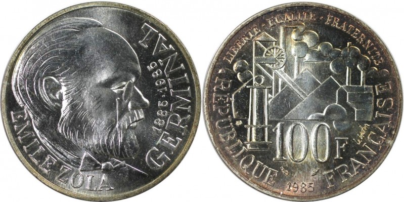 100 Francs 1985 
Europäische Münzen und Medaillen, Frankreich / France. 100 Jah...