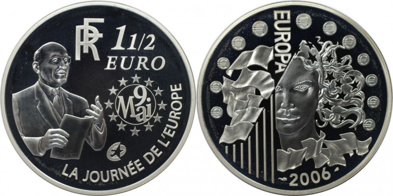 1 1/2 Euro 2006 
Europäische Münzen und Medaillen, Frankreich / France. Europäi...
