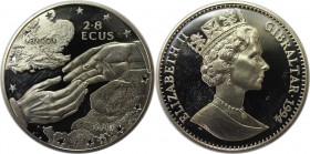 2.8 Ecus 1994 
Europäische Münzen und Medaillen, Gibraltar. Clasping hands. 2.8 Ecus 1994, Kupfer-Nickel. KM 484. Stempelglanz