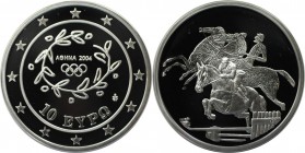 10 Euro 2004 
Europäische Münzen und Medaillen, Griechenland / Greece. XXVIII. Olympische Sommerspiele 2004 in Athen - Reiten. 10 Euro 2004, Silber. ...