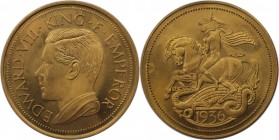 Medaillen 1936 
Europäische Münzen und Medaillen, Großbritannien / Vereinigtes Königreich / UK / United Kingdom. Edward VIII. Medaillen Pattern Fanta...