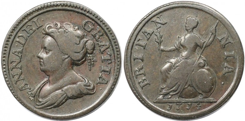 Farthing 1714 
Europäische Münzen und Medaillen, Großbritannien / Vereinigtes K...