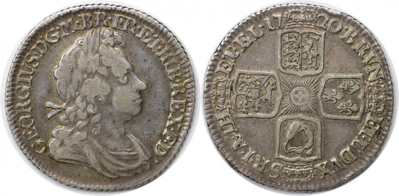 Shilling 1720 
Europäische Münzen und Medaillen, Großbritannien / Vereinigtes K...