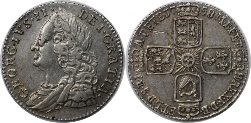 Sixpence (6 Pence) 1758/7 
Europäische Münzen und Medaillen, Großbritannien / V...