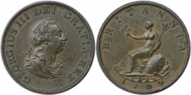 1/2 Penny 1799 
Europäische Münzen und Medaillen, Großbritannien / Vereinigtes Königreich / UK / United Kingdom. George III. (1760-1820). 1/2 Penny 1...