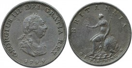 Farthing 1799 
Europäische Münzen und Medaillen, Großbritannien / Vereinigtes Königreich / UK / United Kingdom. George III. (1760-1820). Farthing 179...