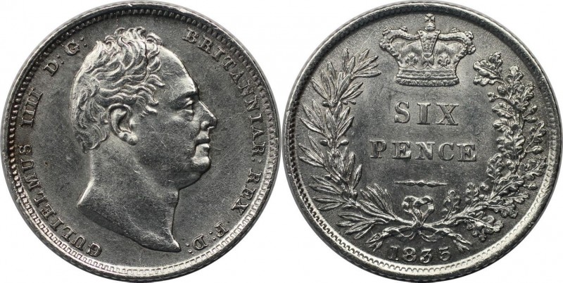 Sixpence (6 Pence) 1835 
Europäische Münzen und Medaillen, Großbritannien / Ver...
