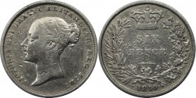 Sixpence (6 Pence) 1850 
Europäische Münzen und Medaillen, Großbritannien / Vereinigtes Königreich / UK / United Kingdom. Victoria (1837-1901). Sixpe...