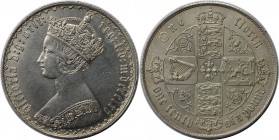 Florin 1865 
Europäische Münzen und Medaillen, Großbritannien / Vereinigtes Königreich / UK / United Kingdom. Victoria (1837-1901). Florin 1865, Silb...