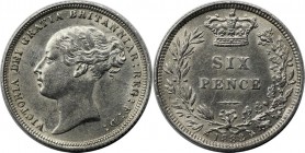 Sixpence (6 Pence) 1882 
Europäische Münzen und Medaillen, Großbritannien / Vereinigtes Königreich / UK / United Kingdom. Victoria (1837-1901). Sixpe...
