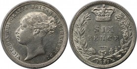 Sixpence (6 Pence) 1887 
Europäische Münzen und Medaillen, Großbritannien / Vereinigtes Königreich / UK / United Kingdom. Victoria (1837-1901). Sixpe...