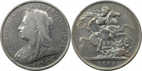 Crown 1893 LVII
Europäische Münzen und Medaillen, Großbritannien / Vereinigtes Königreich / UK / United Kingdom. Victoria (1837-1901). Crown 1893 LVI...