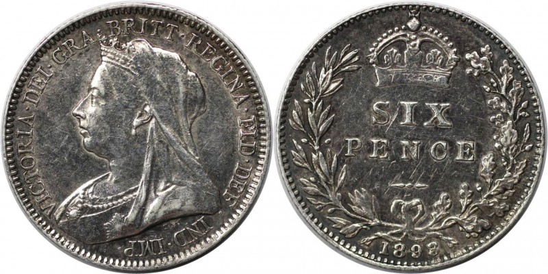 Sixpence (6 Pence) 1893 
Europäische Münzen und Medaillen, Großbritannien / Ver...