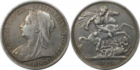 Crown 1897 LX
Europäische Münzen und Medaillen, Großbritannien / Vereinigtes Königreich / UK / United Kingdom. Victoria (1837-1901). Crown 1897 LX, S...