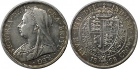 1/2 Crown 1898 
Europäische Münzen und Medaillen, Großbritannien / Vereinigtes Königreich / UK / United Kingdom. Victoria (1837-1901). 1/2 Crown 1898...