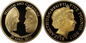 5 Pounds 2011 
Europäische Münzen und Medaillen, Großbritannien / Vereinigtes Königreich / UK / United Kingdom. Hochzeit William und Kate. 5 Pounds 2...
