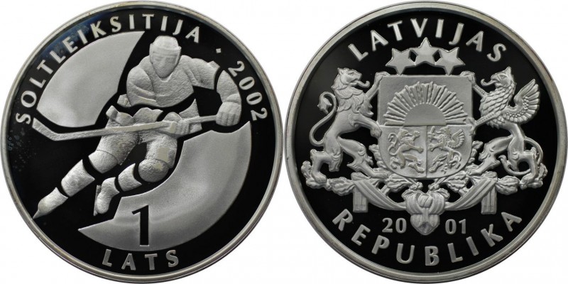 1 Lats 2001 
Europäische Münzen und Medaillen, Lettland / Latvia. Olympische Wi...