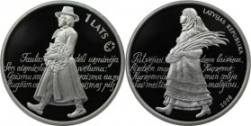 1 Lats 2008 
Europäische Münzen und Medaillen, Lettland / Latvia. Liederfestival. 1 Lats 2008, Silber. KM 93a. Polierte Platte, mit Plastik Box. Aufl...