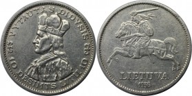 10 Litu 1936 
Europäische Münzen und Medaillen, Litauen / Lithuania. Großfürst Witold. 10 Litu 1936, Silber. KM 83. Sehr schön-vorzüglich