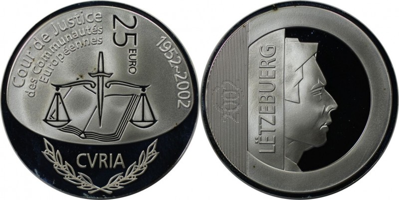 25 Euro 2002 
Europäische Münzen und Medaillen, Luxemburg / Luxembourg. 50. Jah...