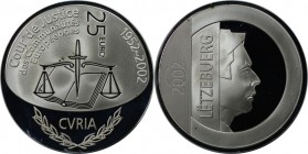 25 Euro 2002 
Europäische Münzen und Medaillen, Luxemburg / Luxembourg. 50. Jahrestag des Europäischen Gerichtsverfahrens. 25 Euro 2002, Silber. KM 8...