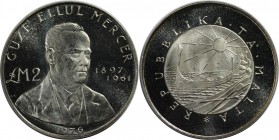 2 Pounds 1976 
Europäische Münzen und Medaillen, Malta. Guze Ellul Mercer. 2 Pounds 1976, Silber. 0.32 OZ. KM 40. Stempelglanz
