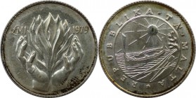 1 Pound 1979 
Europäische Münzen und Medaillen, Malta. "Departure of foreign forces". 1 Pound 1979, Silber. 0.17 OZ. KM 51. Stempelglanz