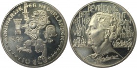 10 Ecu 1995 
Europäische Münzen und Medaillen, Niederlande / Netherlands. Königin Wilhelmina. 10 Ecu 1995, Kupfer-Nickel. KM X#90. Stempelglanz