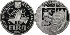Medaille 1997 
Europäische Münzen und Medaillen, Niederlande / Netherlands. Johan van Oldenbarnevelt, 1547-1619. Medaille "50 Euro" 1997, Silber. KM ...