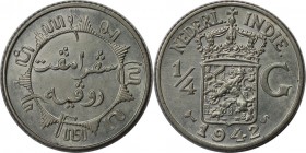 1/4 Gulden 1942 
Europäische Münzen und Medaillen, Niederlande / Netherlands Indies. Wilhelmina I. (1890-1948). 1/4 Gulden 1942, Silber. 0.07 OZ. KM ...