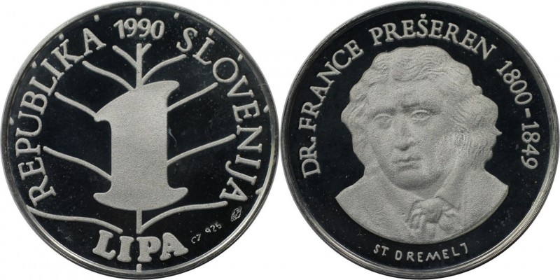 1 Lipa 1990 
Europäische Münzen und Medaillen, Slowenien / Slovenia. Dr. France...