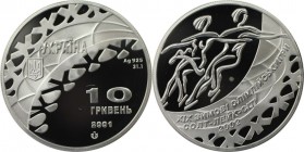 10 Hryven 2001 
Europäische Münzen und Medaillen, Ukraine. XIX. Olympische Winterspiele 2000 in Salt Lake City. 10 Hryven 2001, Silber. KM 131. Polie...
