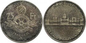25 Forint 1956 BP
Europäische Münzen und Medaillen, Ungarn / Hungary. 10. Jahrestag von Forint. Parlamentsgebäude Budapest. 25 Forint 1956 BP, Silber...