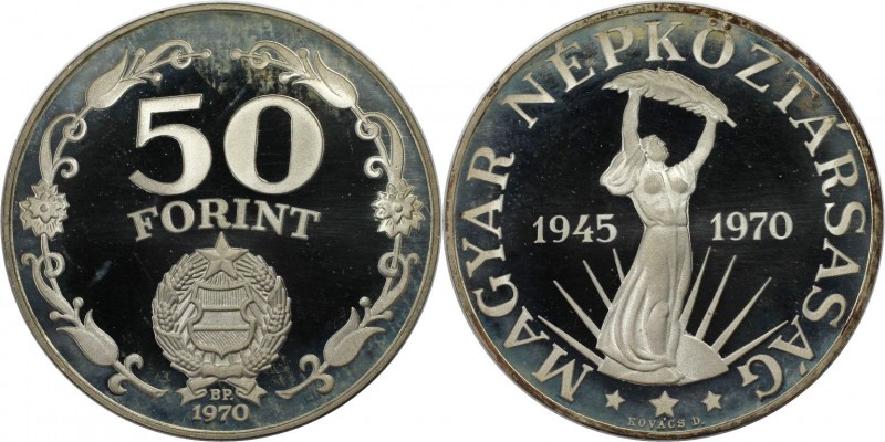 50 Forint 1970 
Europäische Münzen und Medaillen, Ungarn / Hungary. 25. Jahrest...