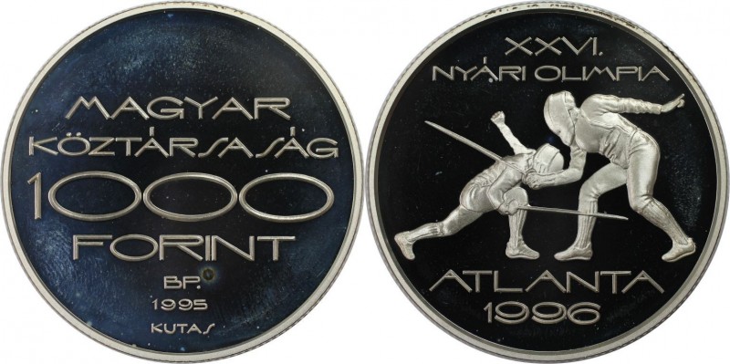 1000 Forint 1995 
Europäische Münzen und Medaillen, Ungarn / Hungary. Olympia, ...
