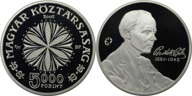 5000 Forint 2006 
Europäische Münzen und Medaillen, Ungarn / Hungary. 125. Gebu...
