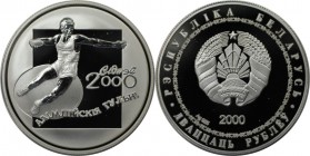 20 Rubel 2000 
Europäische Münzen und Medaillen, Weißrussland / Belarus. Olympische Spiele 2000 in Sydney - Diskuswerfer. 20 Rubel 2000, Silber. 31.4...