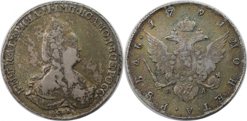 Rubel 1791 SPB-TI-JaA
Russische Münzen und Medaillen, Katharina II. (1762-1796)...