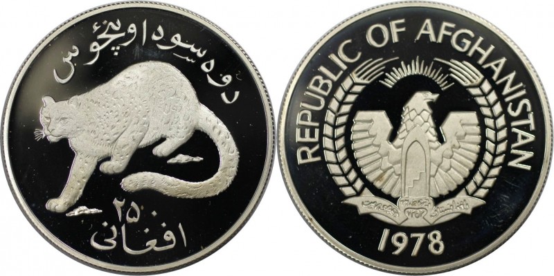 250 Afghanis 1978 
Weltmünzen und Medaillen, Afghanistan. Schneeleopard. 250 Af...