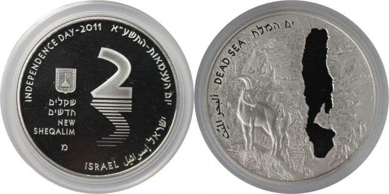 2 New Sheqalim 2011 
Weltmünzen und Medaillen, Israel. 63. Jahrestag - Totes Me...