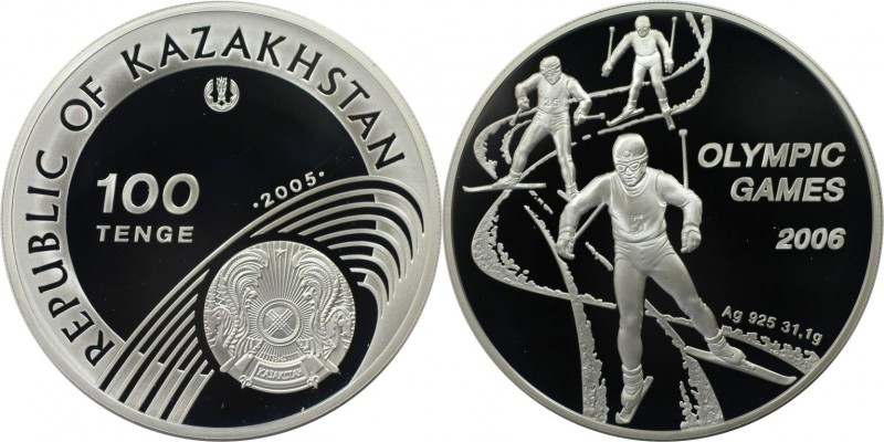 100 Tenge 2005 
Weltmünzen und Medaillen, Kasachstan / Kazakhstan. Olympische S...