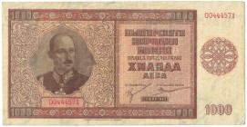 1000 Leva 1942 
Banknoten, Bulgarien / Bulgaria. 1000 Leva 1942. Pick 61. II